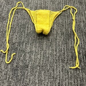 Yellow Crochet Bikini Bottom
